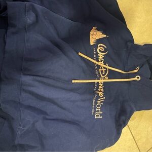 Disney Navy Hoodie with Gold Accents